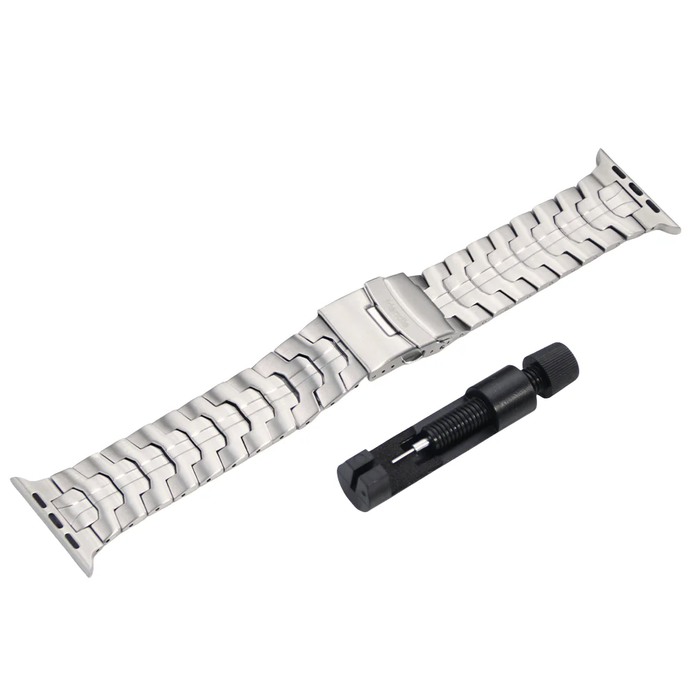 Friendie Stainless Steel Link Bracelet Band (Ultra) – Darwin Ultra Titanium (Apple Watch Ultra, Large) - Image 3