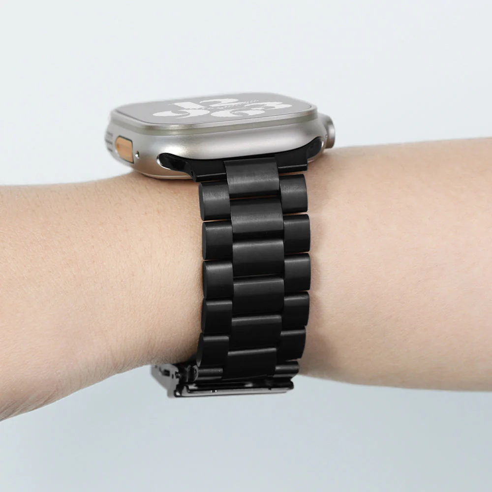 Friendie Stainless Steel Link Bracelet Band (Ultra) – Sydney Ultra Black (Apple Watch Ultra, Large) - Image 10