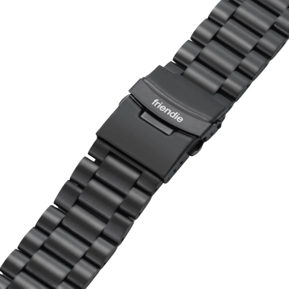 Friendie Stainless Steel Link Bracelet Band (Ultra) – Sydney Ultra Black (Apple Watch Ultra, Large) - Image 4