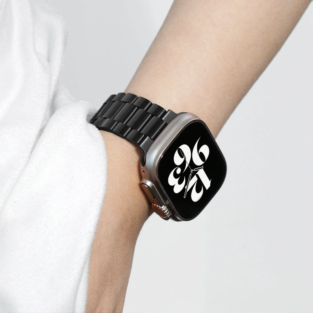 Friendie Stainless Steel Link Bracelet Band (Ultra) – Sydney Ultra Black (Apple Watch Ultra, Large) - Image 9