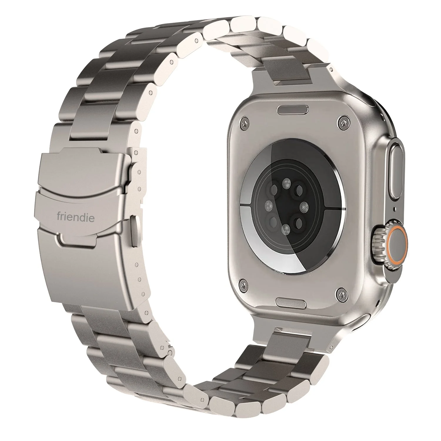 Friendie Stainless Steel Link Bracelet Band (Ultra) – Sydney Ultra Titanium (Apple Watch Ultra, Large)