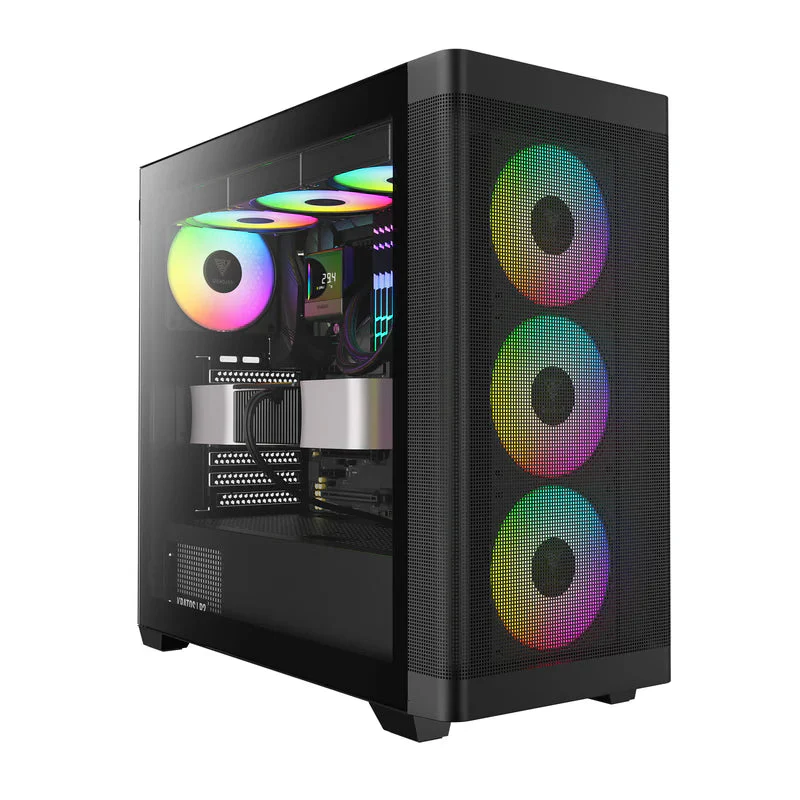 Gamdias ATHENA M3 Computer Case ATX Mid Tower with 4x ARGB Fans (Black)