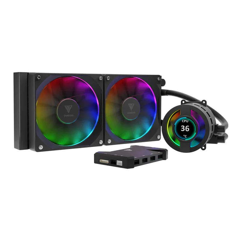Gamdias CHIONE P3-240U ARGB 240mm IPS LCD Display Liquid CPU Cooler