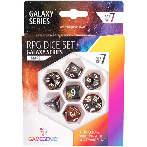 Gamegenic Galaxy Series - Mars - RPG Dice Set 7pcs
