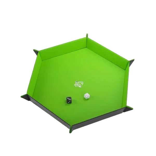 Gamegenic Magnetic Dice Tray Hexagonal (Black/Green)