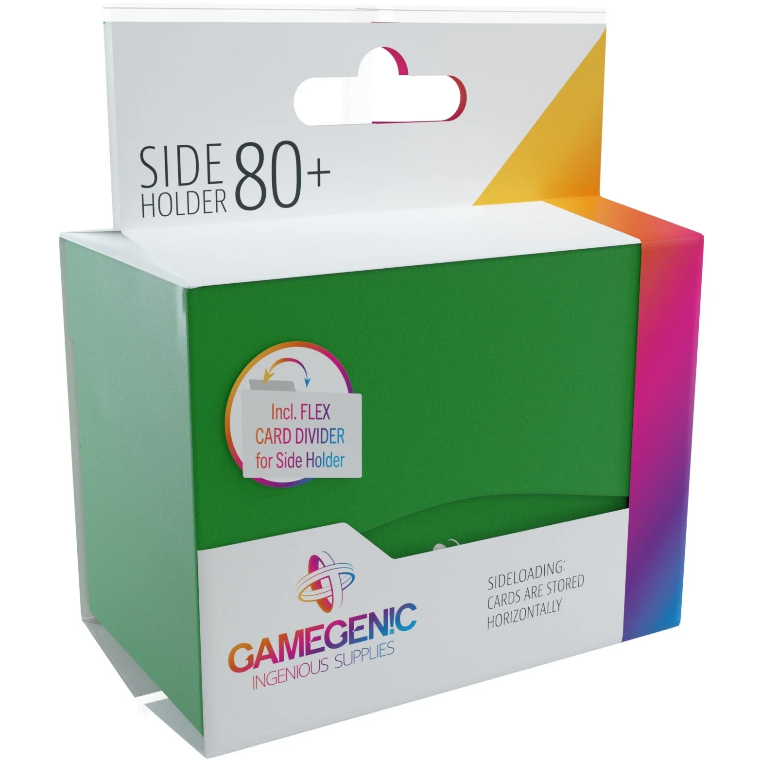Gamegenic Side Holder Holds 80 Sleeves Deck Box (Green Cards) - Image 3