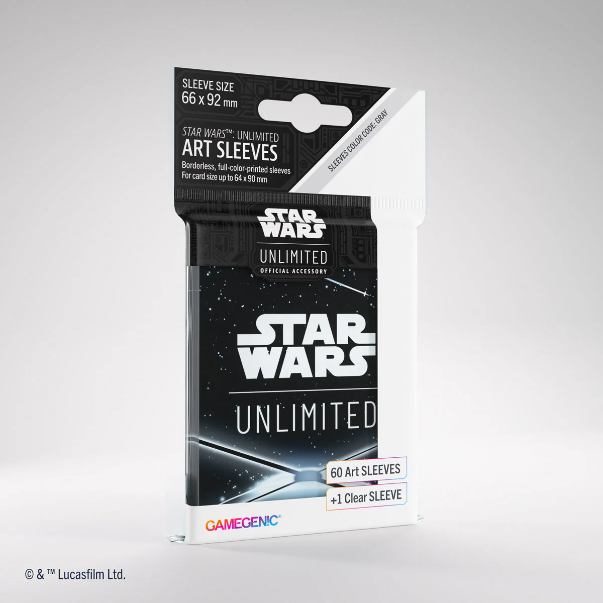 Gamegenic Star Wars Unlimited Art Sleeves - Card Back Black - Image 5
