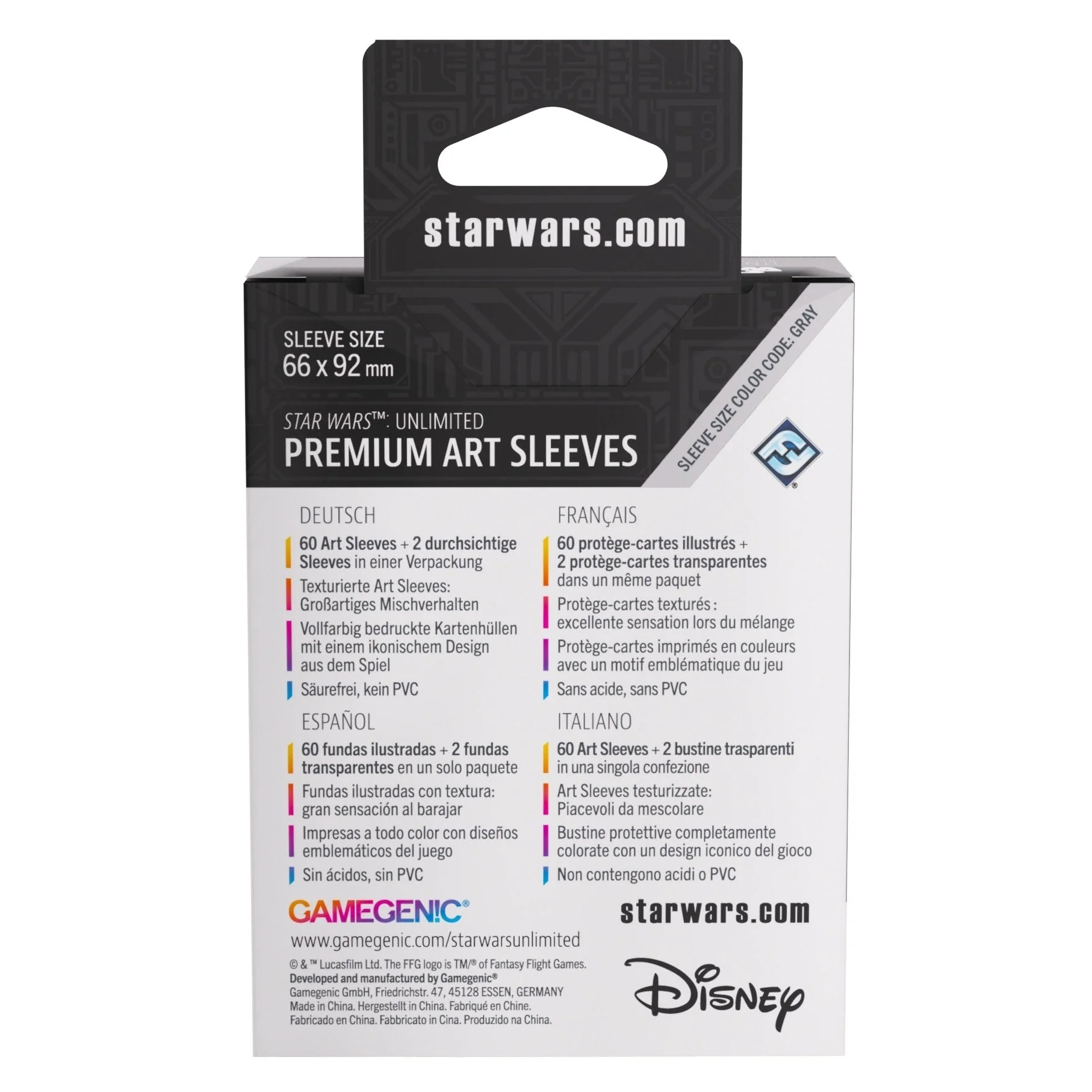 Gamegenic Star Wars Unlimited Premium Art Sleeves - Director Krennic 66mmx92mm 62 Sleeves Per Pack