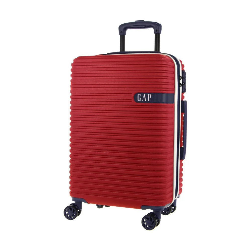 GAP Hard-Shell Suitcase Large Cabin Luggage Set with Tag (Red) [2-Pieces] - Image 3