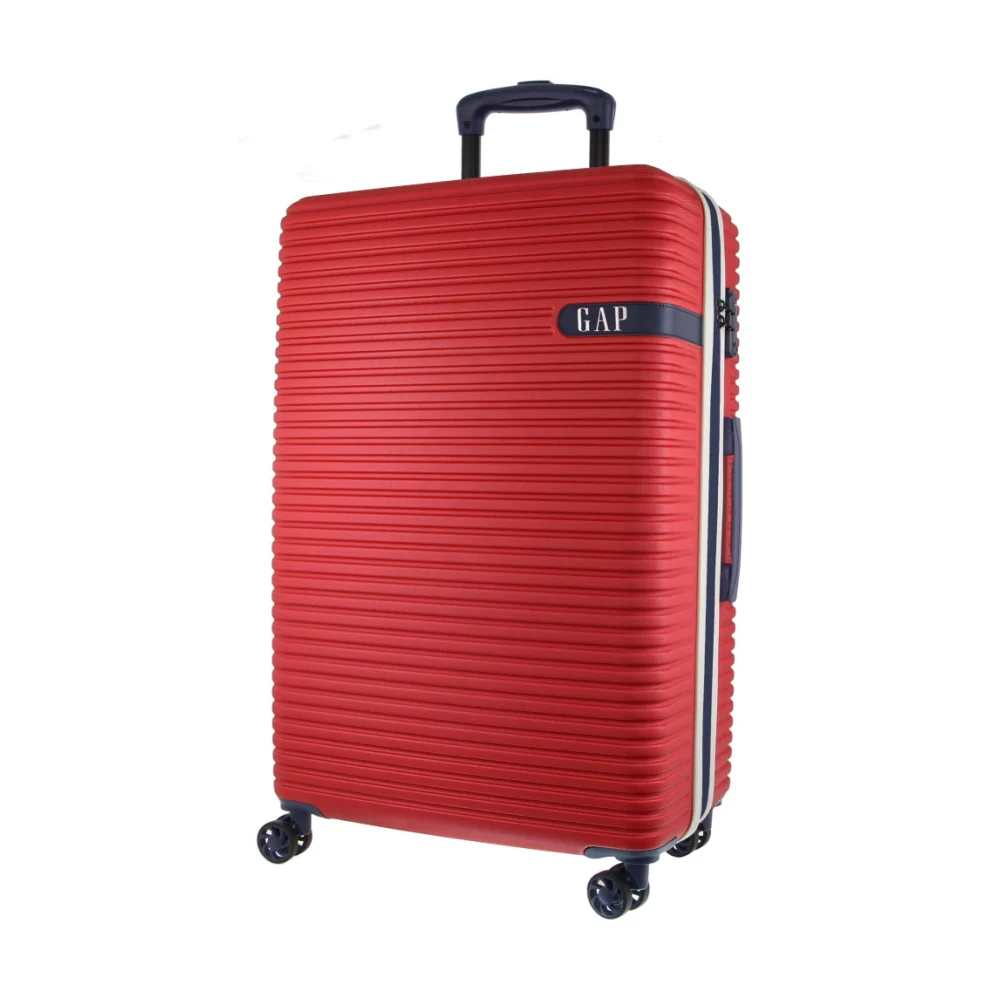 GAP Hard-Shell Suitcase Large Cabin Luggage Set with Tag (Red) [2-Pieces] - Image 7
