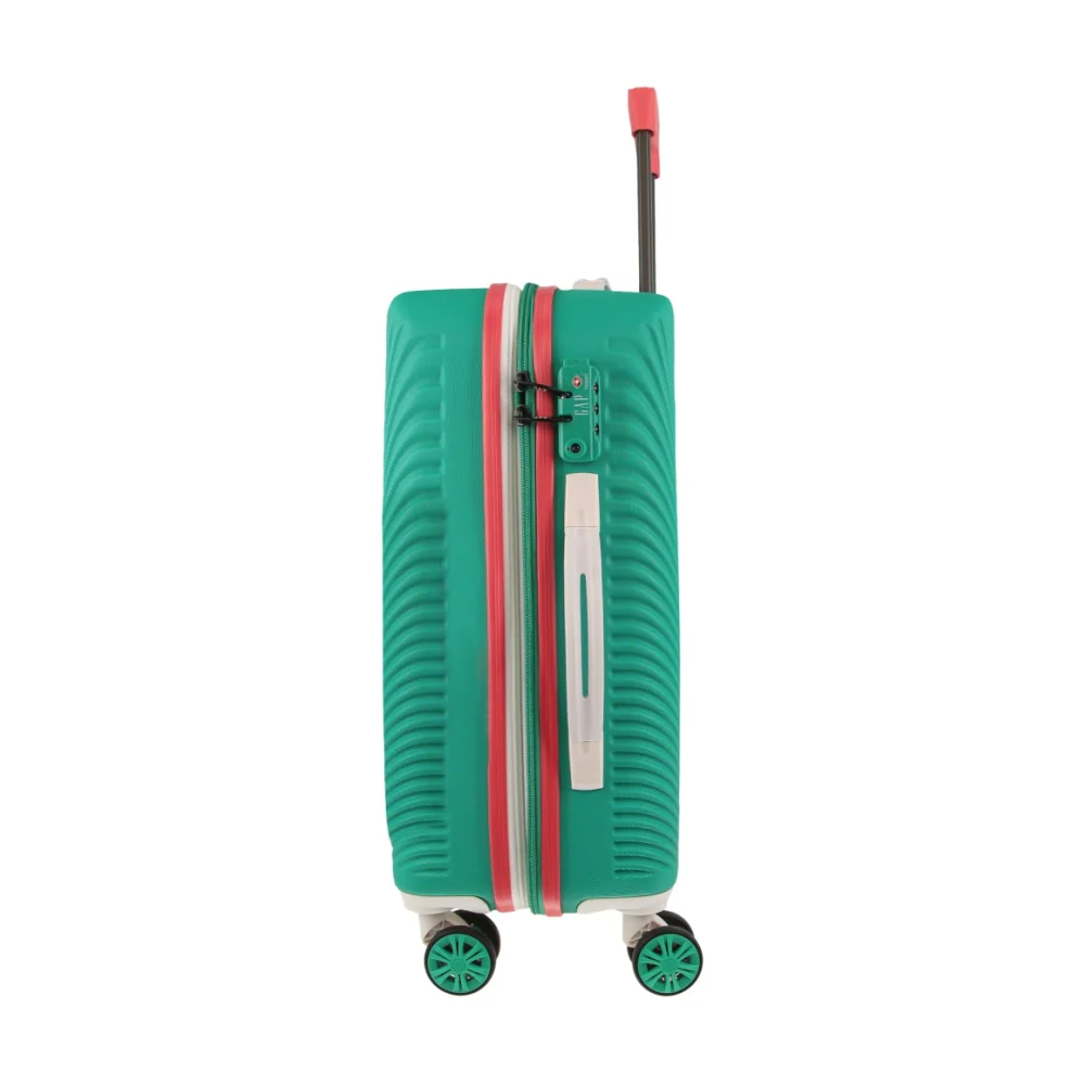 GAP Stripe Hard-Shell Cabin Suitcase TSA Lock Luggage 56x35cm Turquoise - Image 3