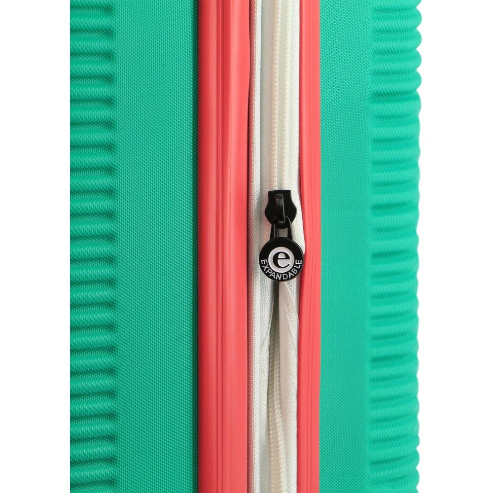 GAP Stripe Hard-Shell Cabin Suitcase TSA Lock Luggage 56x35cm Turquoise - Image 5