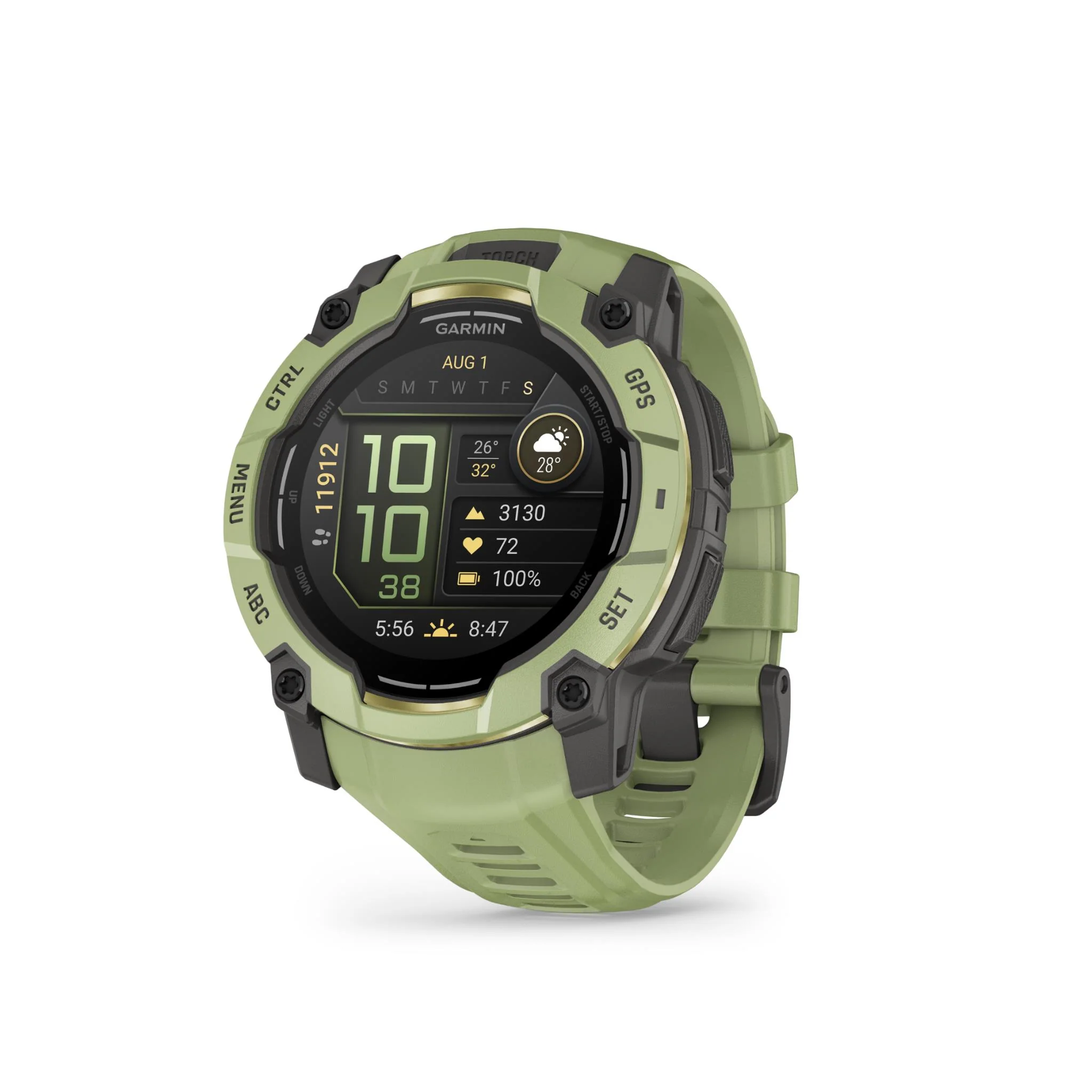 Garmin Instinct 3 50mm AMOLED  Smart Watch (Green)