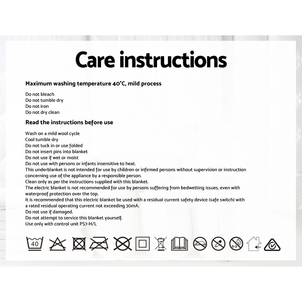 Giselle Electric Blanket Fleecy Underlay King - Image 8