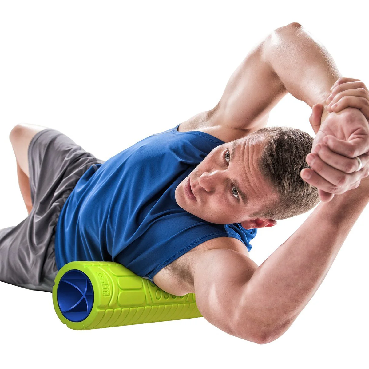 GoFit 45.7cm Sports Gym Fitness/Muscle Massage Recovery Massager/Roller Green - Image 5