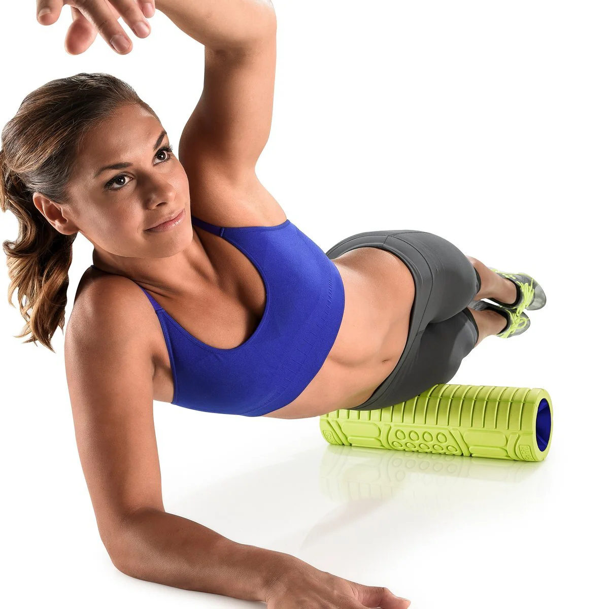 GoFit 45.7cm Sports Gym Fitness/Muscle Massage Recovery Massager/Roller Green - Image 6