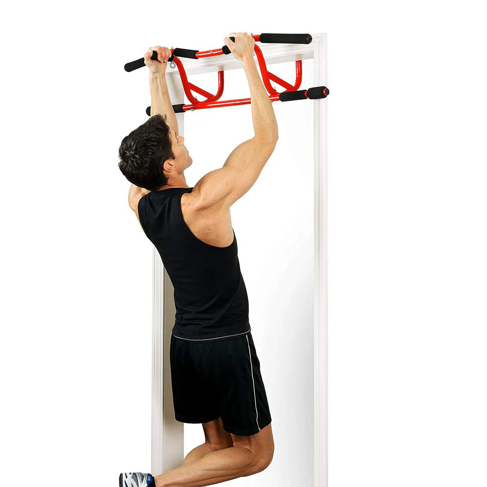 GoFit Elevated Chin Up Station Pull Door Mount Workout Exercise Bar 291x914mm - Image 2