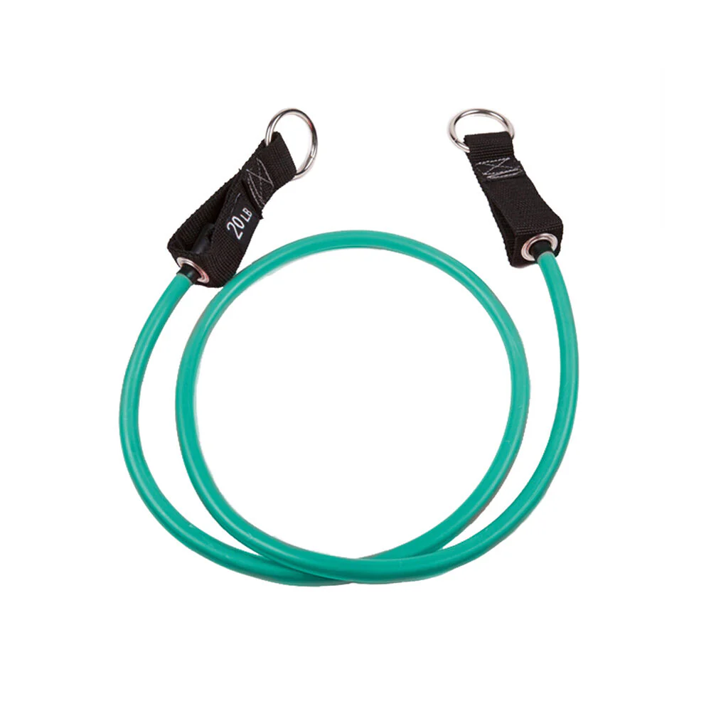 GoFit Extreme Power Tube Home Gym Workout Strength Exercise 20lbs Cyan