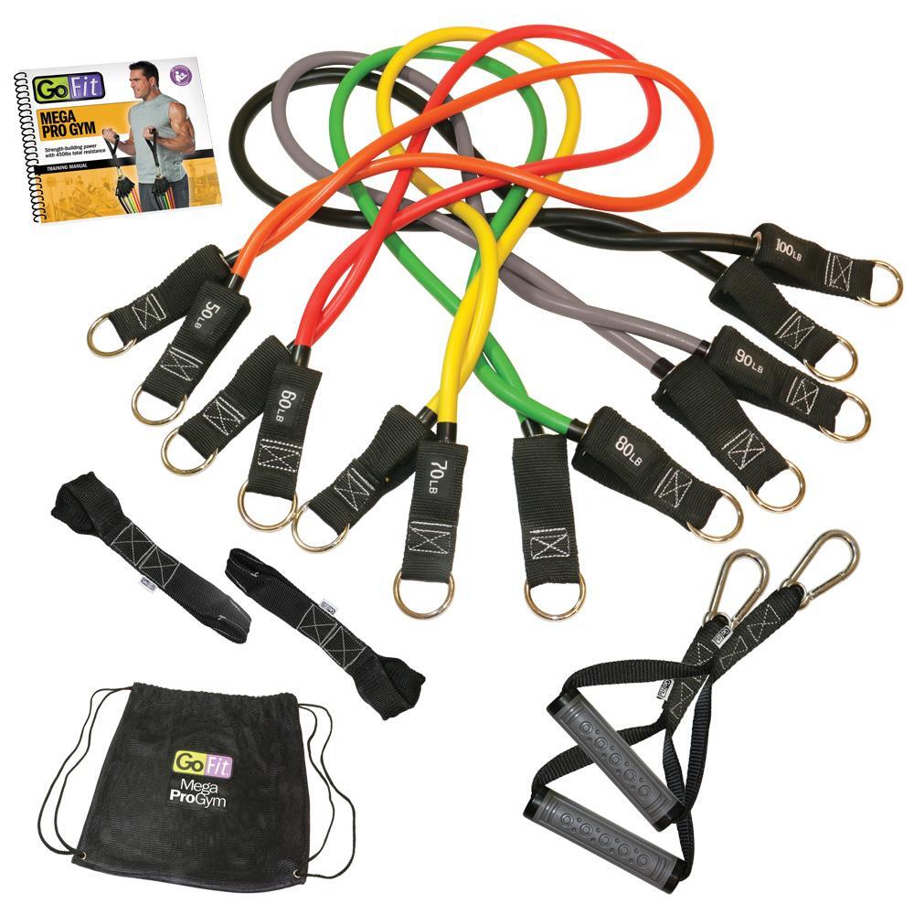 GoFit Mega Pro Gym Resistance Strength Training Portable Set