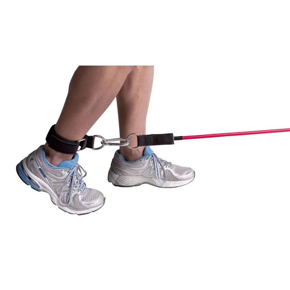 GoFit Padded Ankle Strap Workout Exercise For Power Tubes & Super Band Black - Image 3