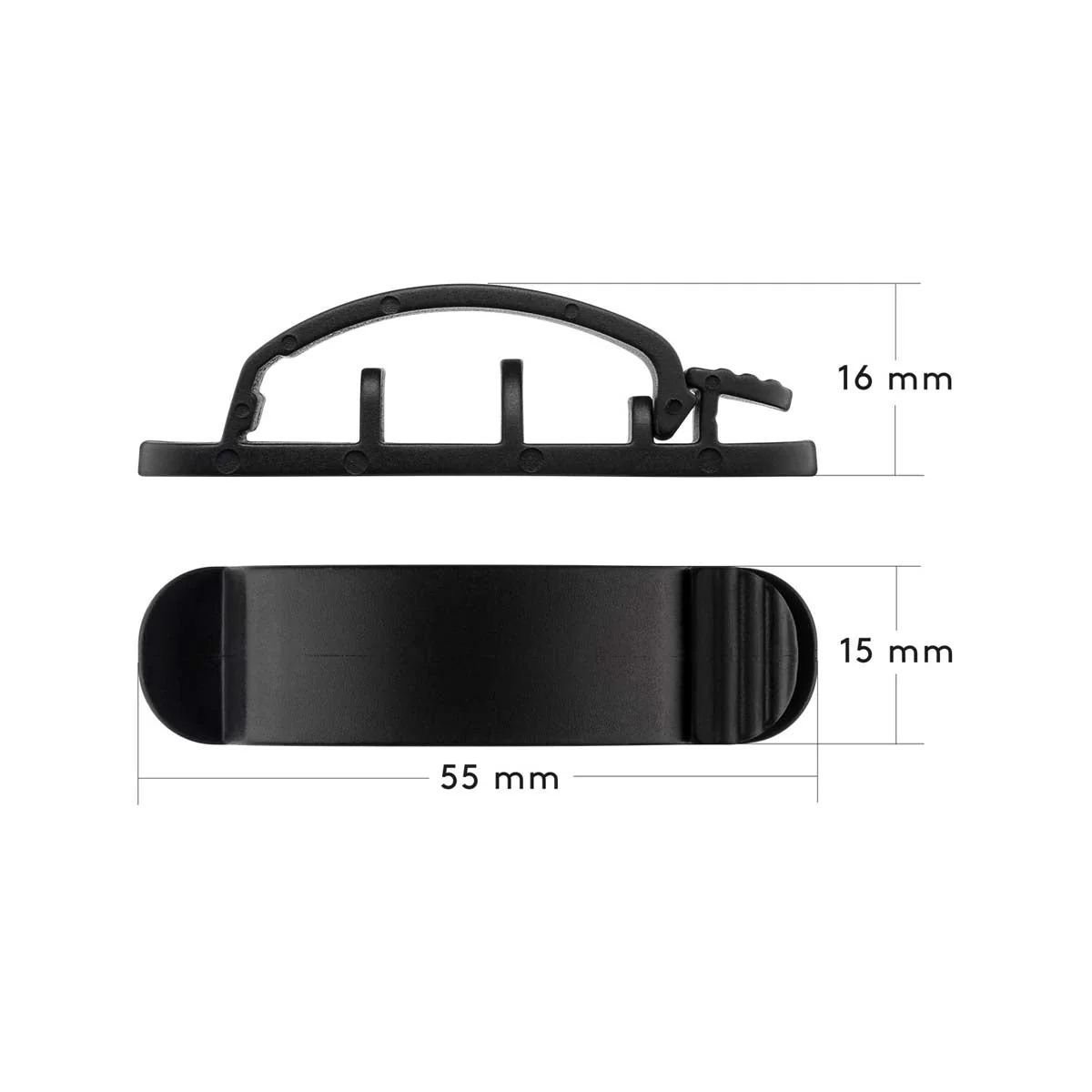 Goobay 3-Pieces 3-Slot Cable Management Clip Holder (Black) - Image 5