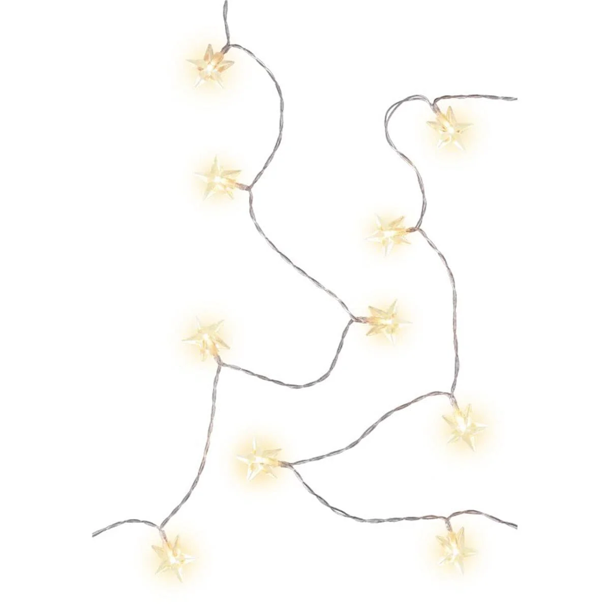 Goobay 80 LED Fairy Lights 12.15M - Stars (Yellow)