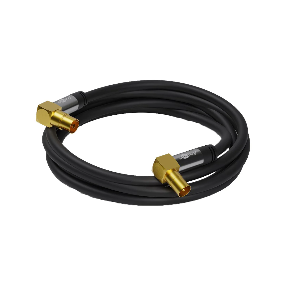 Goobay Antenna Cable with Adapter - Black - Image 3