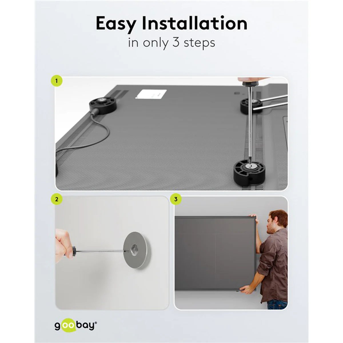 Goobay EasyMount Universal Wall Mount for 94-178cm TVs - Image 10