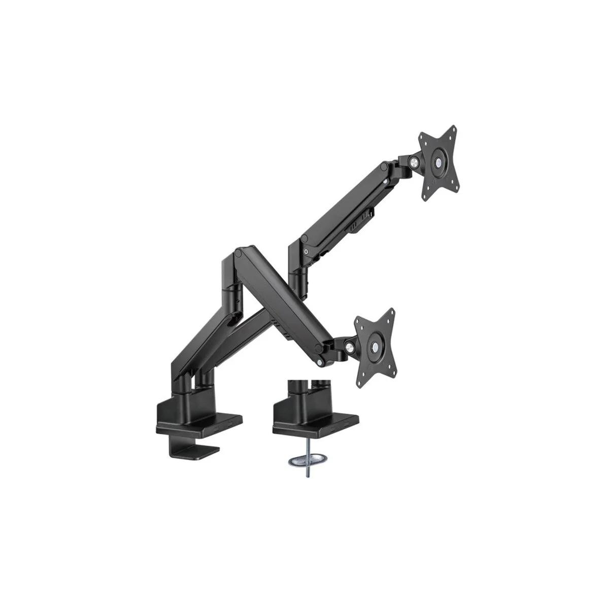 Goobay Monitor Mount Dual Arm Gas Spring PRO VESA 17-32" (Black) - Image 2