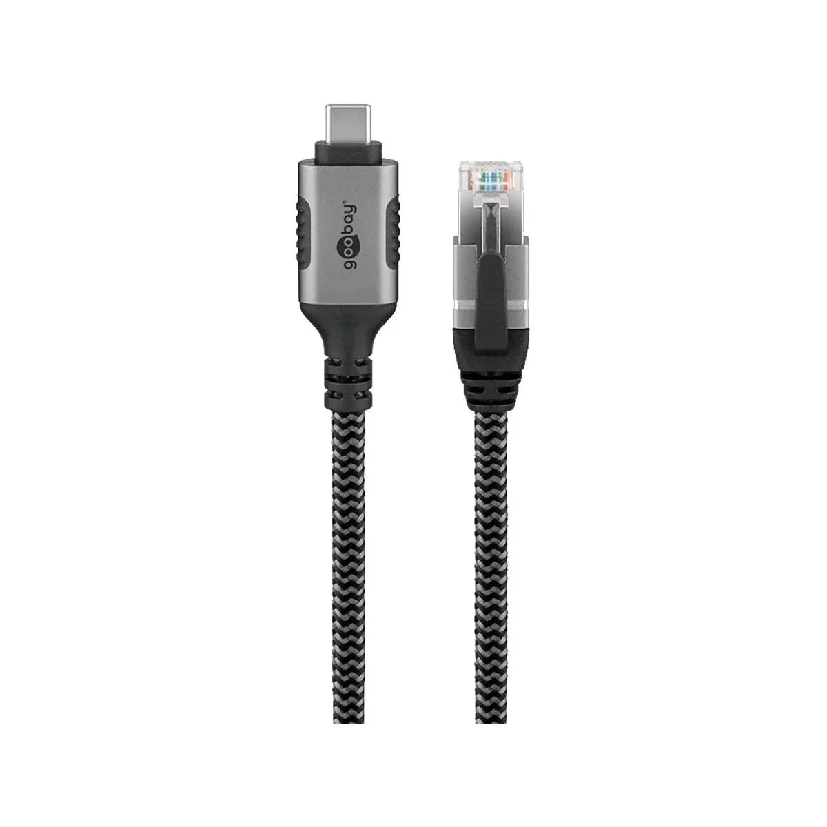 Goobay USB-C to RJ45 Ethernet Cable - 7.5m (Black) - Image 2