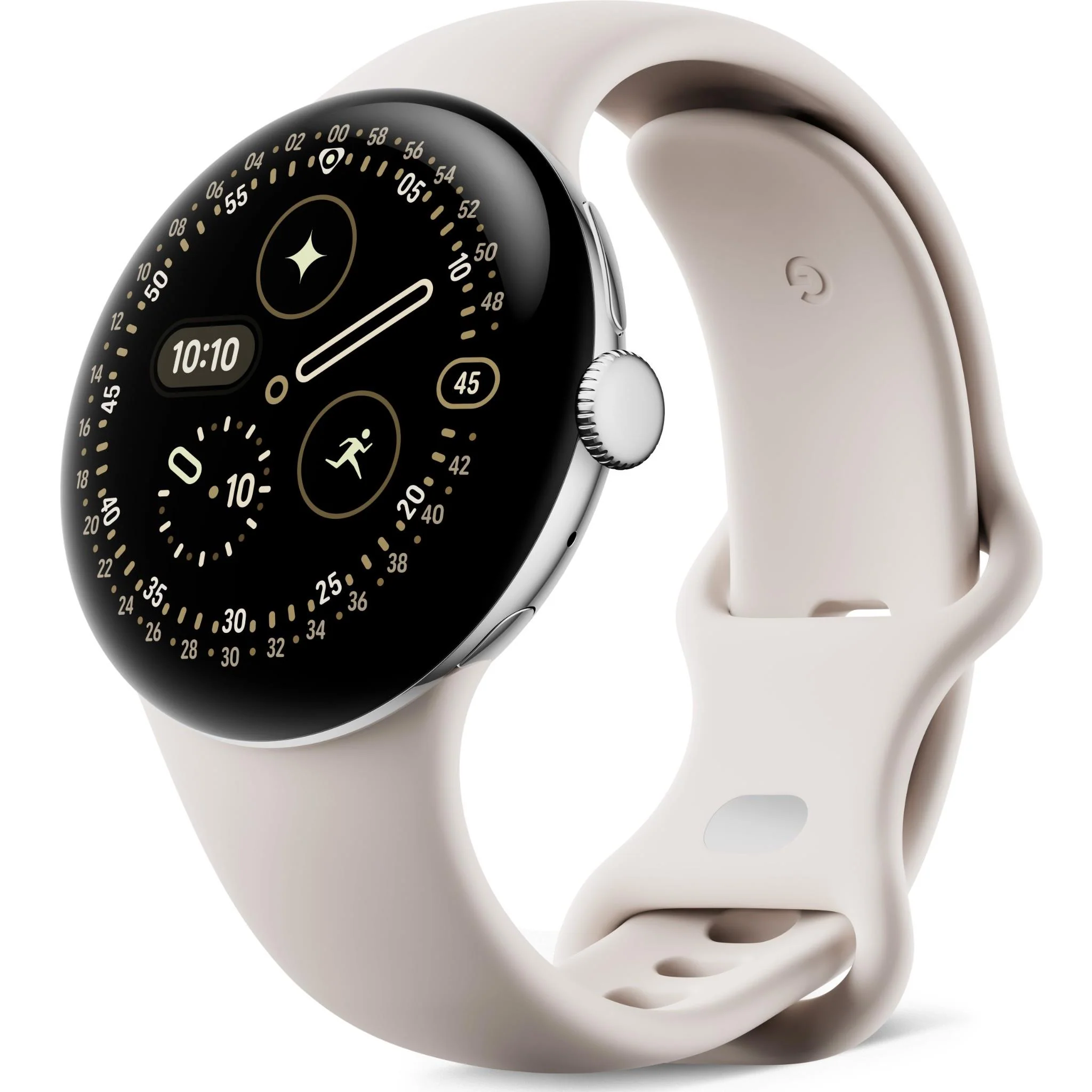 Google Pixel Watch 4 LTE 41mm (Polished Silver with Porcelain Active Band)