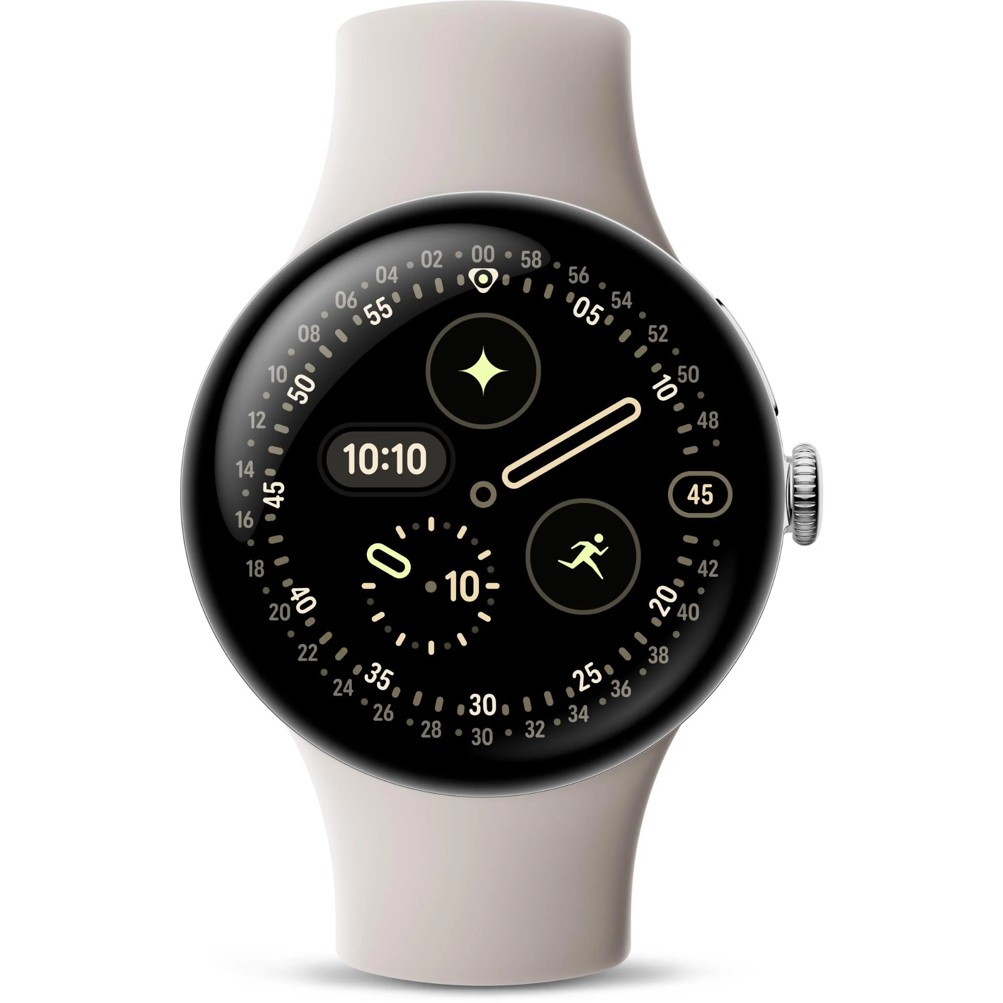 Google Pixel Watch 4 LTE 41mm (Polished Silver with Porcelain Active Band) - Image 2