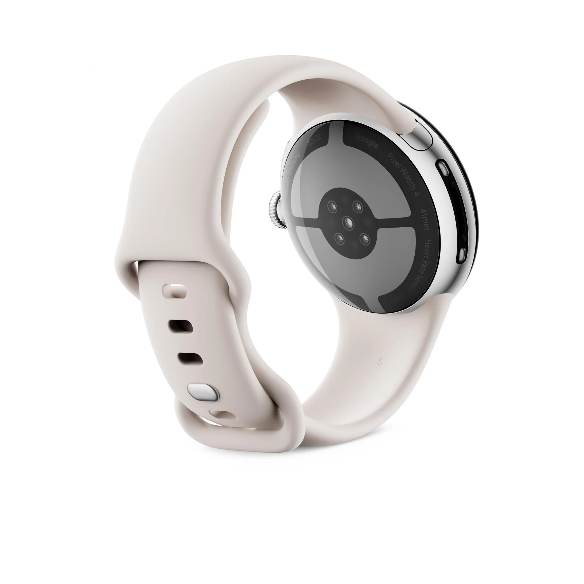 Google Pixel Watch 4 LTE 41mm (Polished Silver with Porcelain Active Band) - Image 5