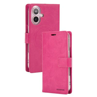 Goospery Bluemoon Diary for iPhone 16 Plus - Hot Pink, With Magsafe