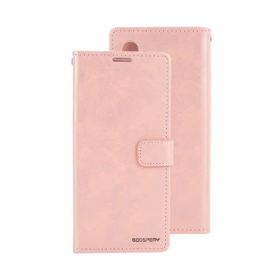 Goospery Bluemoon Diary Wallet for Galaxy A12 - Rose Gold