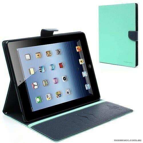 Goospery Fancy Diary Case for iPad 9.7" - Mint/Navy - Image 2