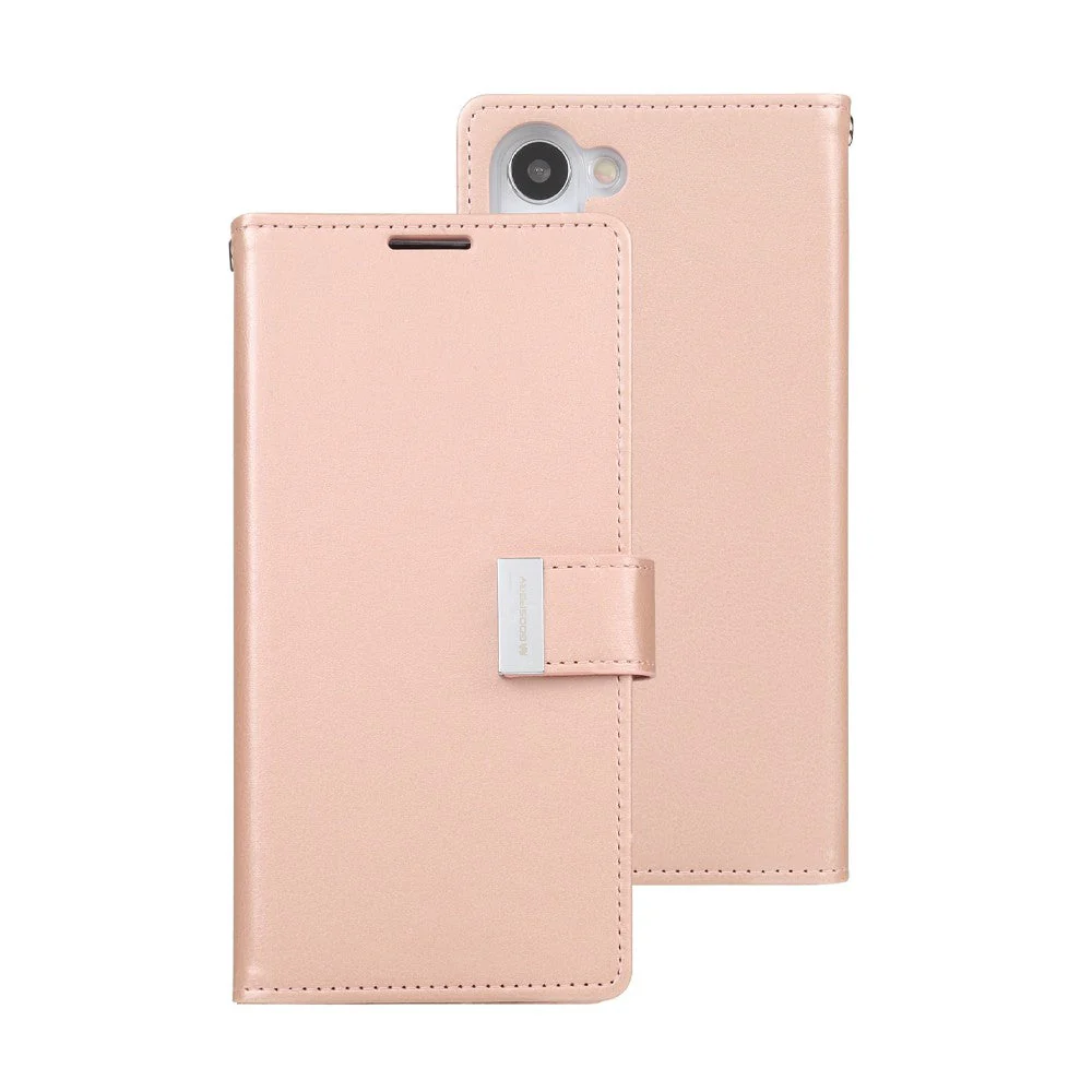 Goospery Rich Diary Case for Samsung Galaxy S23 Plus - Rose Gold