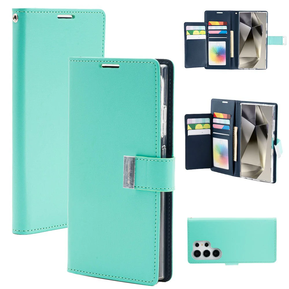 Goospery Rich Diary for Galaxy S24 Ultra - Mint