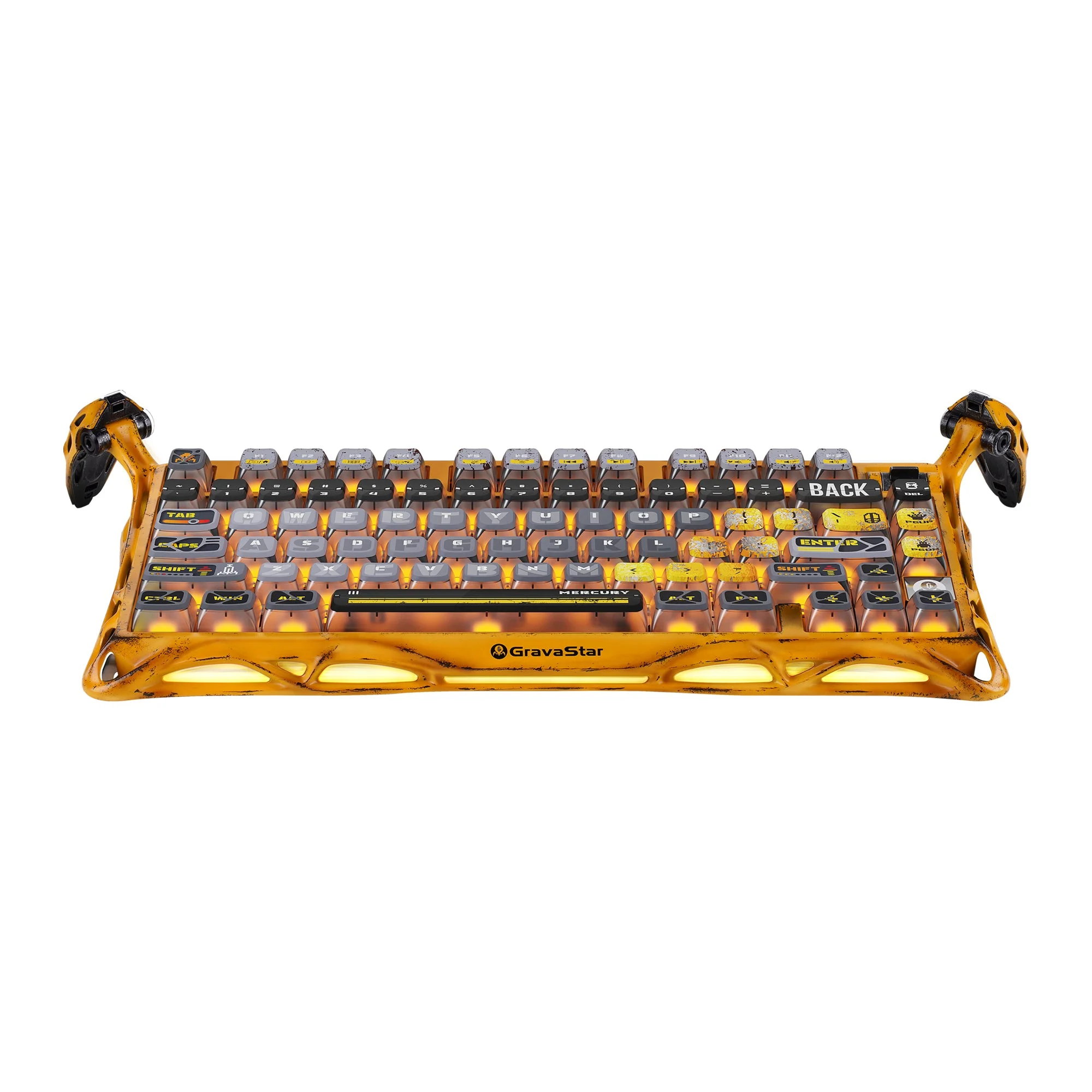 GravaStar Mechanical Gaming Keyboard Mercury K1 Pro (Worn Yellow) - Image 2