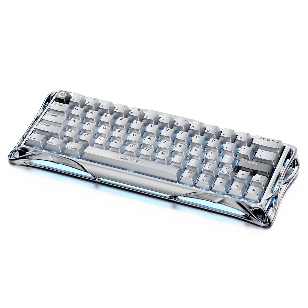 GravaStar Mercury V60 Pro Hall Effect Magnetic Switch Gaming Keyboard (Chrome Silver) - Image 2