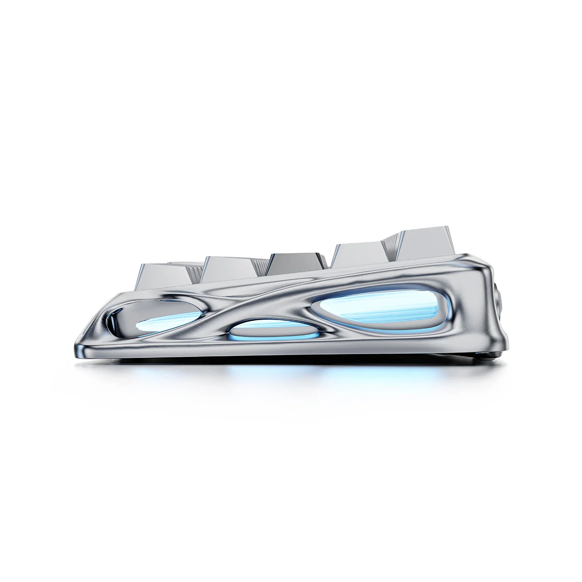 GravaStar Mercury V60 Pro Hall Effect Magnetic Switch Gaming Keyboard (Chrome Silver) - Image 3
