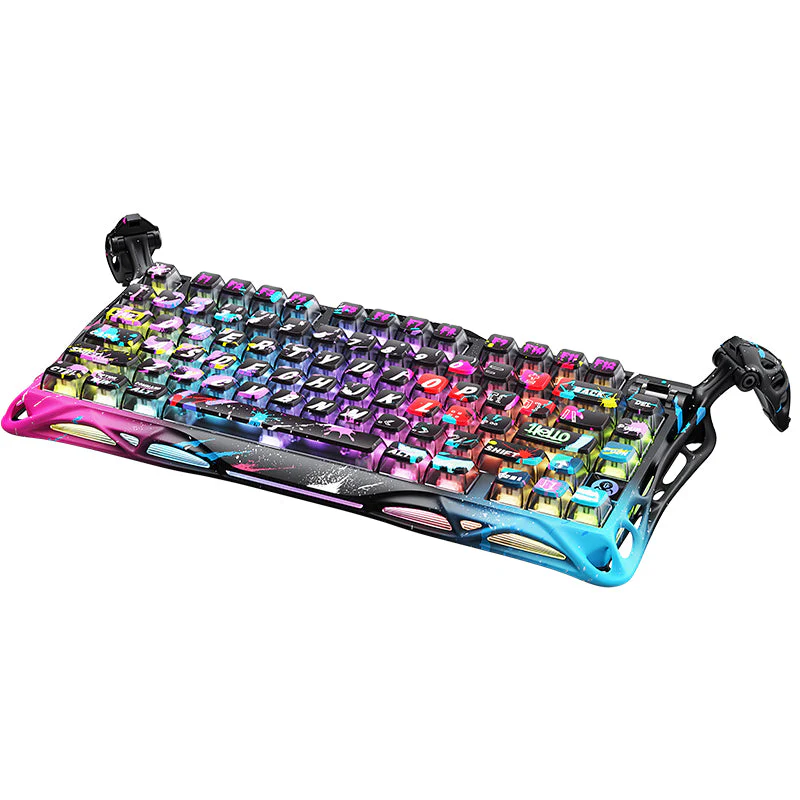 Gravastar Mercury V75 Pro Hall Effect Magnetic Switch Gaming Keyboard (Neon Graffiti) - Image 2