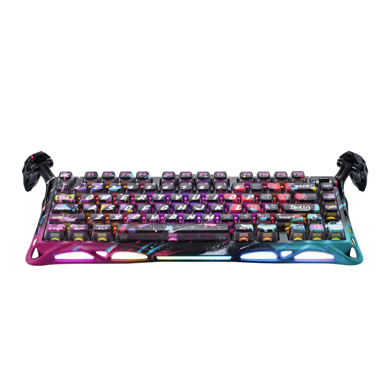 Gravastar Mercury V75 Pro Hall Effect Magnetic Switch Gaming Keyboard (Neon Graffiti) - Image 3