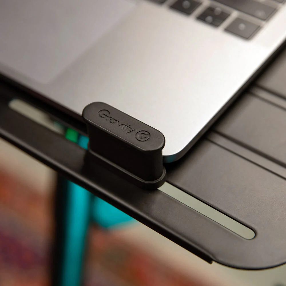 Gravity LTST02B Lecturn 120cm Stand Mount Holder with Steel Base For Laptop Black - Image 4