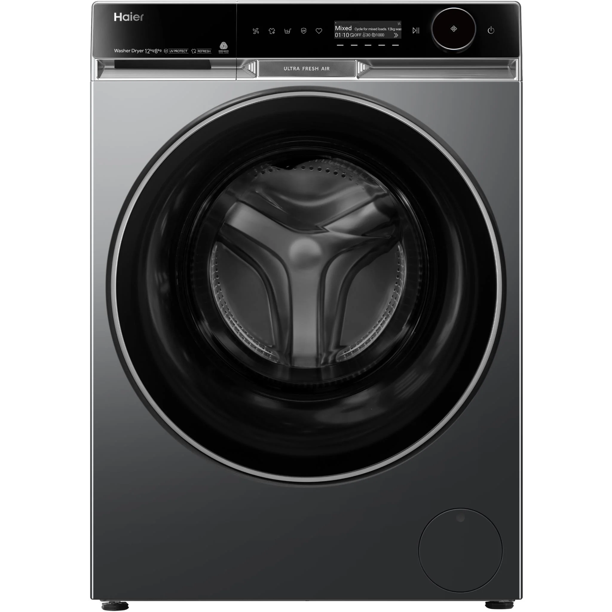 Haier HWD1280PXB1 600 Series 12kg/8kg Front Load Washer Dryer Combo (Dark)