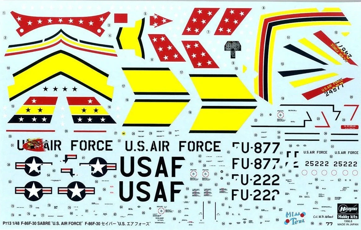 Hasegawa 1/48 F-86f-30 Sabre U.s. Air Force (U.s. Air Force Fighter) - Image 2