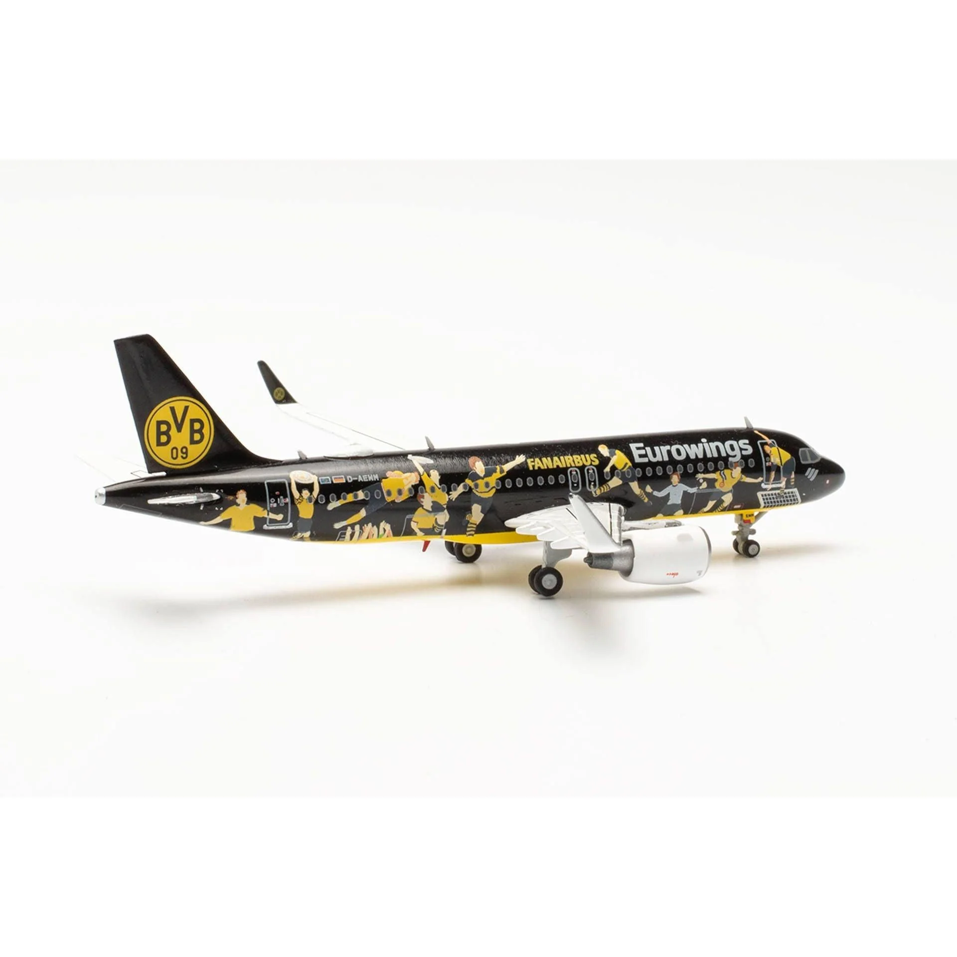 Herpa 1/400 Eurowings Airbus A320 "BVB Fanairbus" D-AEWM - Image 3