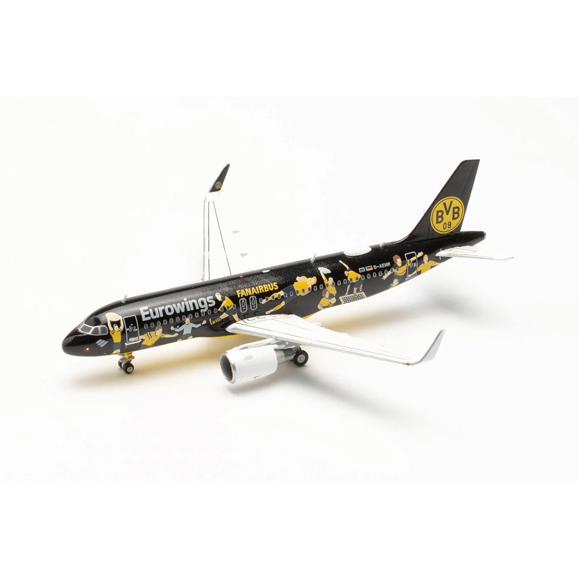 Herpa 1/400 Eurowings Airbus A320 "BVB Fanairbus" D-AEWM - Image 4
