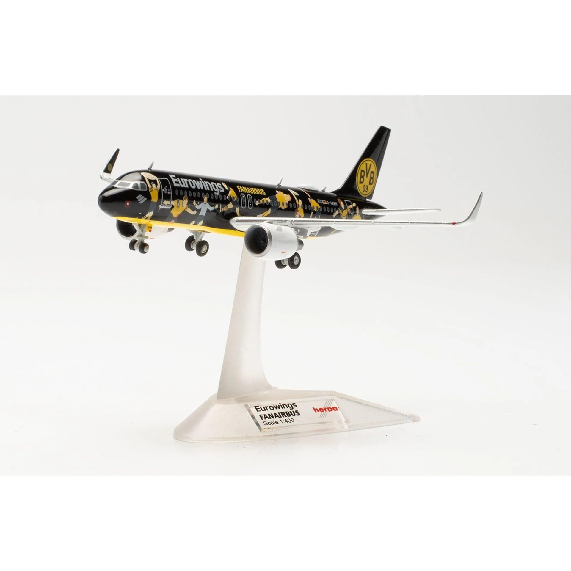 Herpa 1/400 Eurowings Airbus A320 "BVB Fanairbus" D-AEWM - Image 5