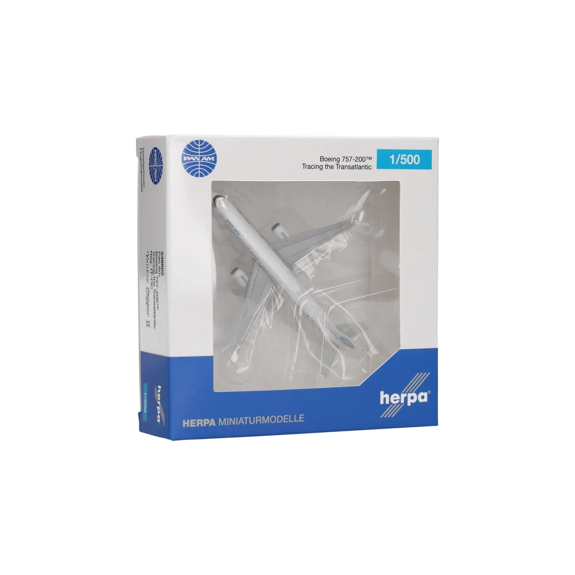 Herpa 1/500 Pan Am Boeing 757-200 "Tracing the Transatlantic" TF-FIC - Image 2